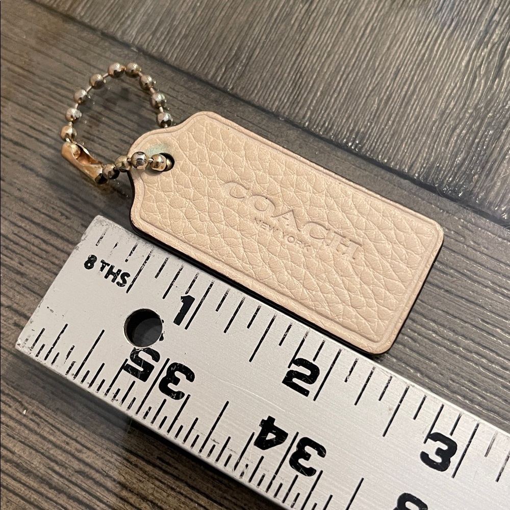 Coach Chalk Pebble Leather Key Chain - Hangtag - Bag Charm Replacement Part - Picture 4 of 17